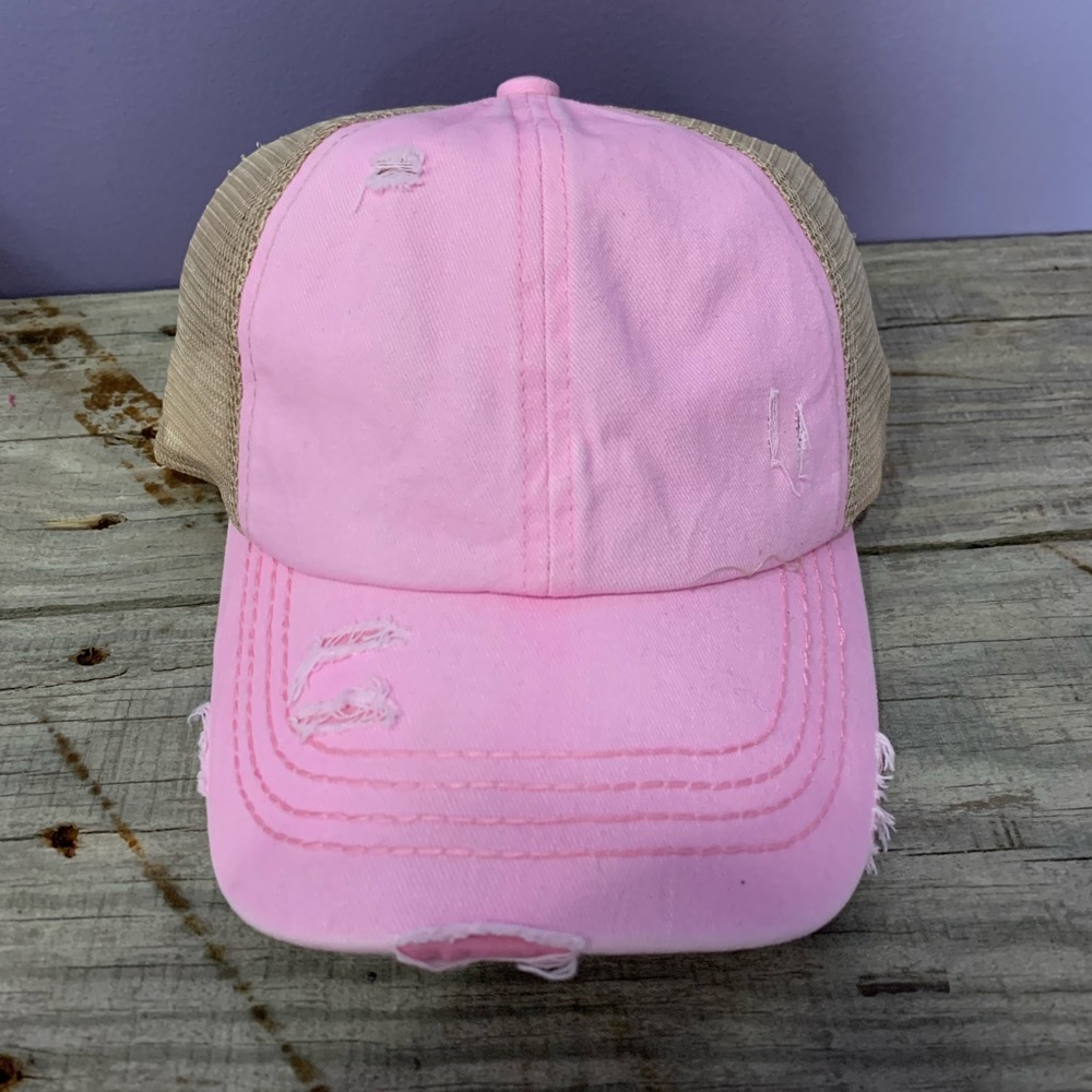Stressed pink women's hat